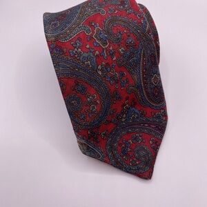 Mallards Paisley Tie in Red and Blue